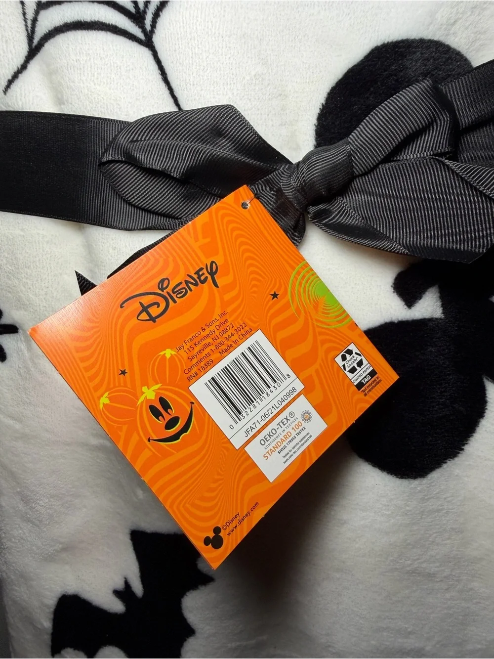 Disney Halloween Mickey & Minnie Plush Throw Blanket NWT 50x70 Super Soft Fleece